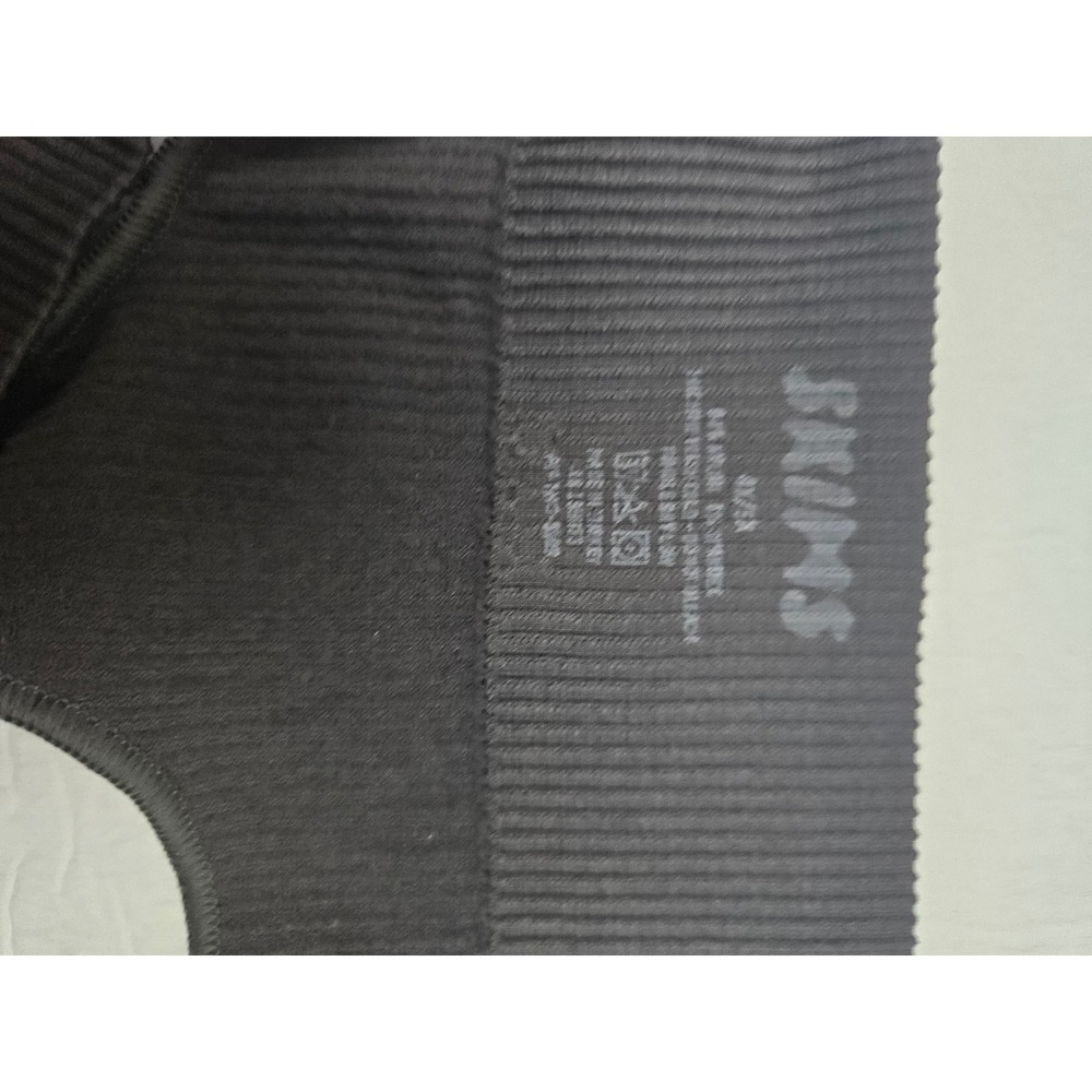 SKIMS Cotton Rib Thong Soot Dark Grey High Waisted Ribbed Underwear Size 4X/5X - Picture 4 of 6
